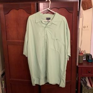 Men’s Weekender mint green casual button down shirt sleeve shirt size 2 XL